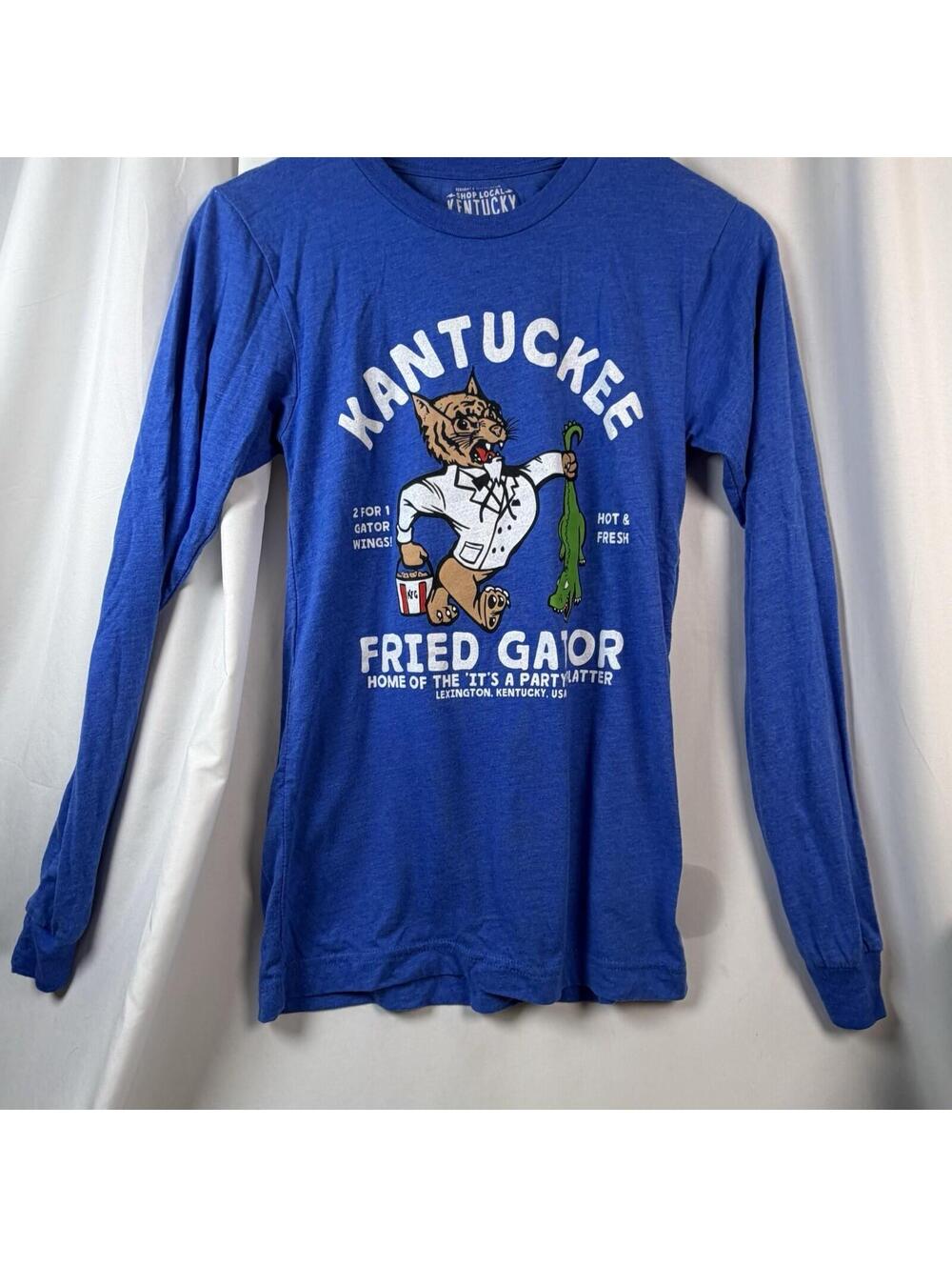 Shop Local Kentucky Women XL Navy Long Sleeve Fried Gator Graphic UK University
